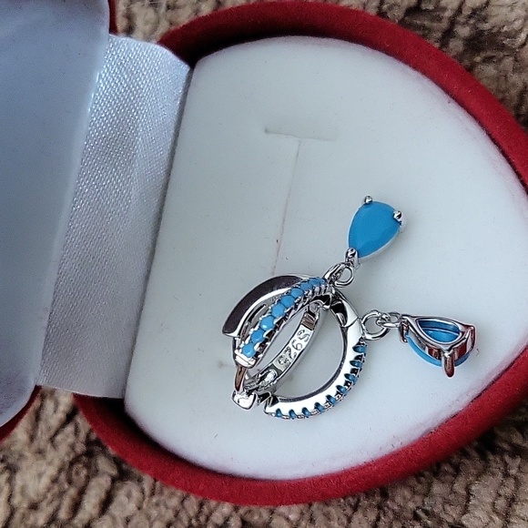 Turqoise 925sterling silver earrings - Picture 3 of 3